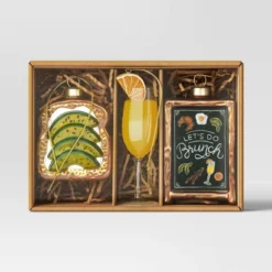 Christmas Gift Ornament Set 3pc Glass Brunch - Wondershop™ -Wondershop GUEST c6fd8f6d 914d 46c2 bafd 3bd1bdd7fa72