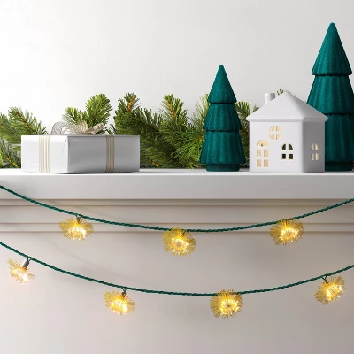 20ct Christmas Tinsel Lights Gold With Warm White Lights With Green Wire - Wondershop™ 1 20ct Christmas Tinsel Lights Gold With Warm White Lights With Green Wire - Wondershop™
