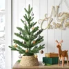 24" Mini Artificial Christmas Tree With Black Base - Wondershop™: Tabletop Green Faux Floral, Indoor Decor