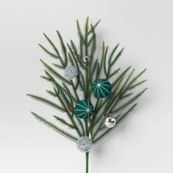 4ct Christmas Greenery Picks Green/Silver Decorative Balls - Wondershop™ 3 4ct Christmas Greenery Picks Green/Silver Decorative Balls - Wondershop™ -Wondershop GUEST cb9a9c5a 966b 4de5 99ac 2563e2f0b253