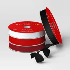 4 Pk Christmas Velvet Ribbon Gift Packaging Accessories Red/Black/White - Wondershop™ 3 4 Pk Christmas Velvet Ribbon Gift Packaging Accessories Red/Black/White - Wondershop™ -Wondershop GUEST cd175276 008d 41ac 8cb0 b95807eb9328
