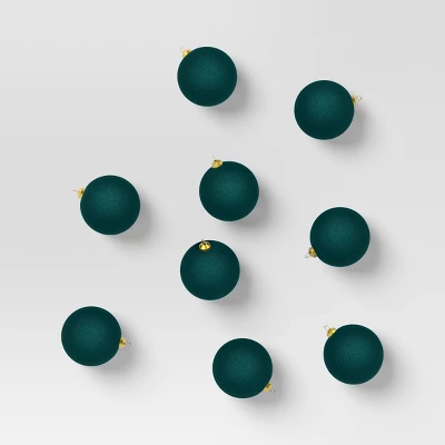 9ct 80mm Christmas Flocked Ball Ornament Set - Wondershop™ 7 9ct 80mm Christmas Flocked Ball Ornament Set - Wondershop™ - Image 7