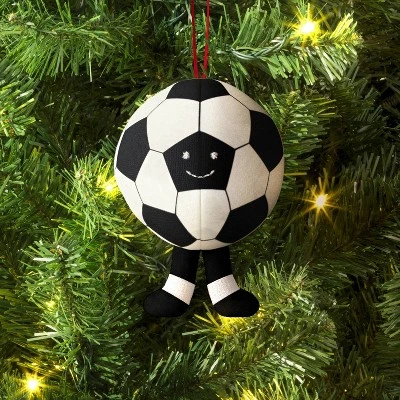 Christmas Embroidered Face Soccer Ornament - Wondershop™ 1 Christmas Embroidered Face Soccer Ornament - Wondershop™