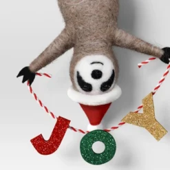 Christmas Felted Wool Sloth Joy Ornament - Wondershop™ -Wondershop GUEST d5199330 f66d 4aee b125 0e6cf0232607