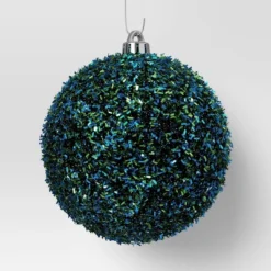 9ct Christmas Tinsel Ball Ornament Set Blue Green - Wondershop™ -Wondershop GUEST d74dec58 4b43 475b 8522 19882b6643a2