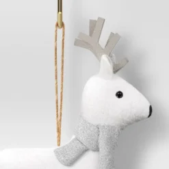 Christmas Fabric Deer Ornament White - Wondershop™ -Wondershop GUEST d83a4aa9 d776 485b 8152 e4a4a126be58