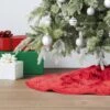 48" Christmas Embroidered Bow Velvet Tree Skirt Red - Wondershop™