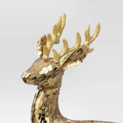 Christmas Sequin Standing Deer Decor Gold - Wondershop™ -Wondershop GUEST ded34ad1 42d0 4462 8af9 c7bf6b16d411