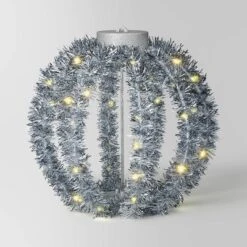 LED Christmas Hanging Tinsel Sphere With Warm White Lights - Wondershop™ -Wondershop GUEST e45860c3 db09 4cf3 94f8 3b4ffdc2abd0