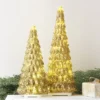 Christmas Mercury Glass Tiered Classic Tree Small Gold - Wondershop™