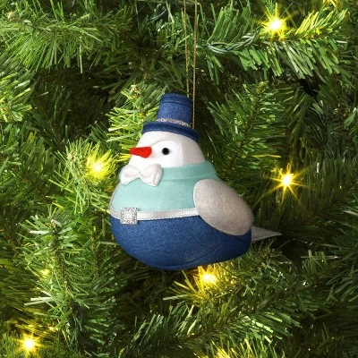 Christmas Featherly Friends Ornament Blue Top Hat - Wondershop™ 1 Christmas Featherly Friends Ornament Blue Top Hat - Wondershop™