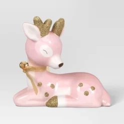 Christmas Ceramic Sitting Deer Décor Pink - Wondershop™ -Wondershop GUEST f09051a3 eba0 4f33 bff2 2f6906f576fb
