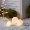 3pc LED Glittered Globe Christmas Novelty Sculpture Light White - Wondershop™