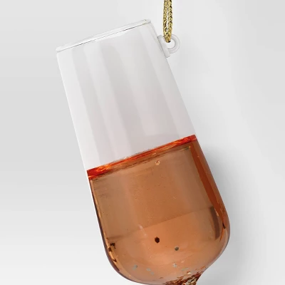 4.5" Christmas Glass Champagne Ornament - Wondershop™ 2 4.5" Christmas Glass Champagne Ornament - Wondershop™ - Image 2