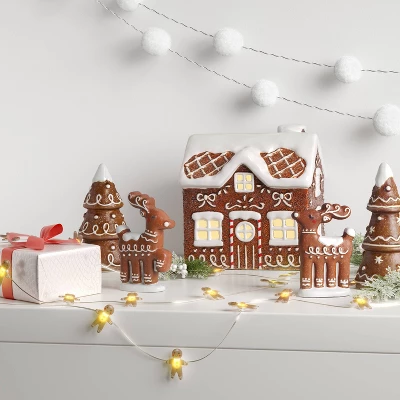 Christmas Ceramic Gingerbread House Decor - Wondershop™ 1 Christmas Ceramic Gingerbread House Decor - Wondershop™