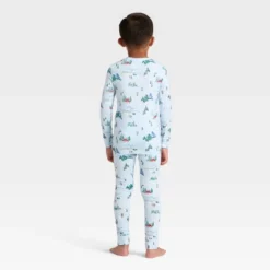 Toddler "Tis The Ski-son!" Cozy Knit Long Sleeve Shirt And Pants Holiday Matching Family Pajama Set - Wondershop™ Blue